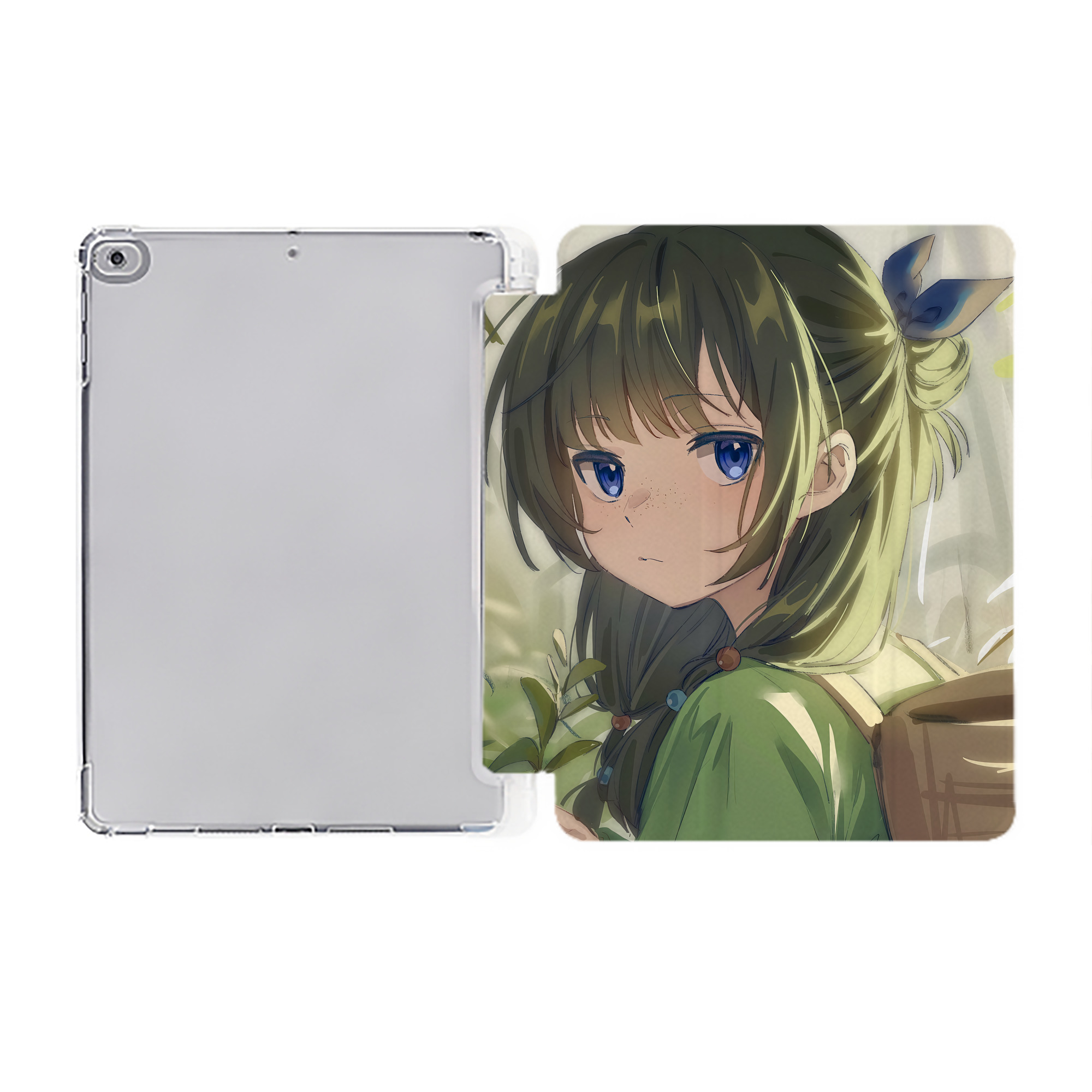 （画像用） 薬屋のひとりごと The Apothecary Diaries IPad ケース ペン収納付き 三つ折りスタンド PUレザー×シリコン 対応機種9.5/10.5/10.9インチ